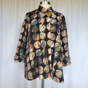 Joseph Ribkoff Abstract metallic jacket size 12